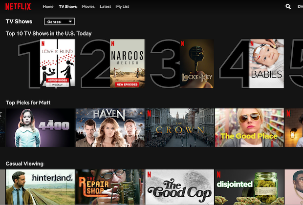 Netflix lança selo top 10